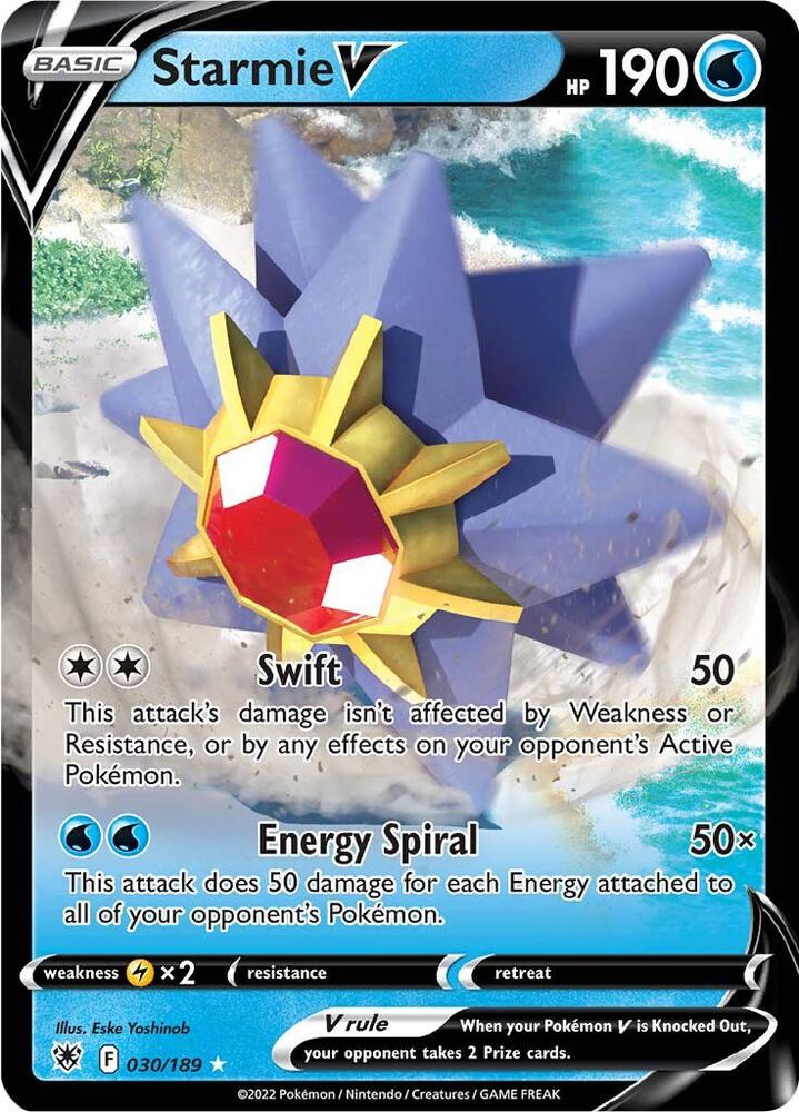 Starmie V 030/189 Holofoil — Astral Radiance Pokémon card
