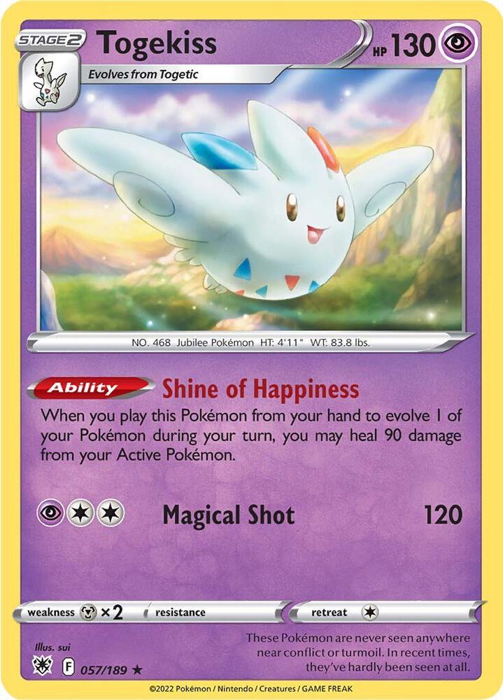 Togekiss 057/189 Reverse Holofoil — Astral Radiance Pokémon card