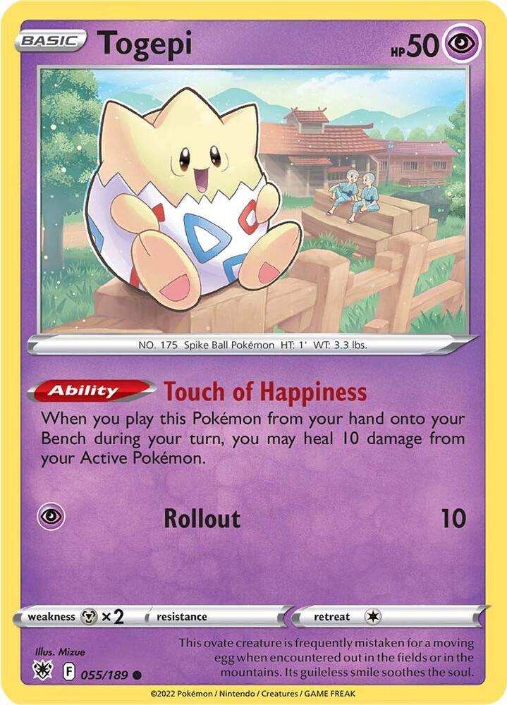 Pokemon - Astral Radiance - Togepi - 055/189 - Reverse Holofoil