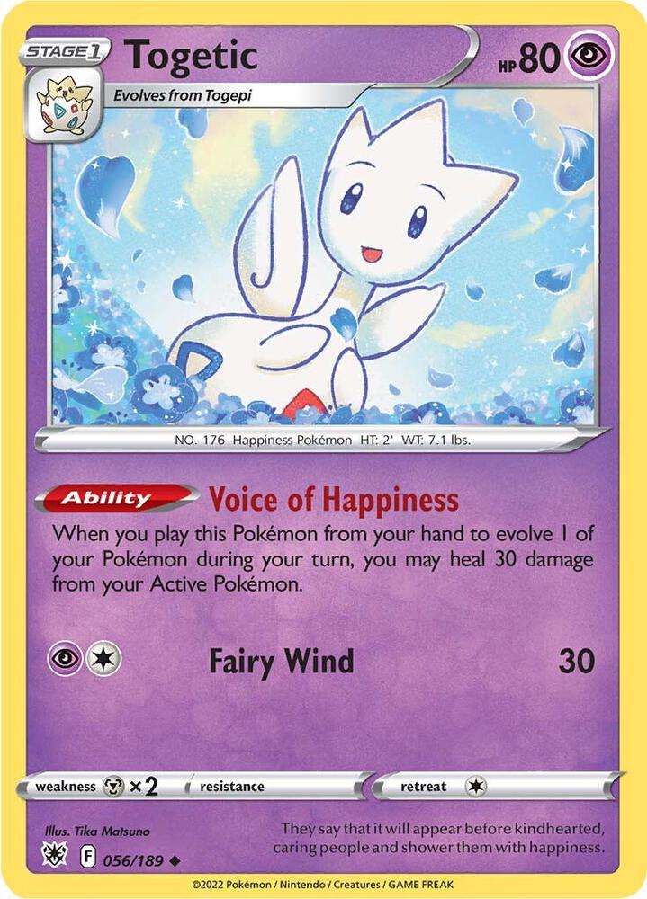 Togetic 056/189 Reverse Holofoil — Astral Radiance Pokémon card