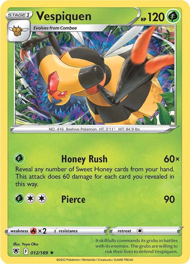 Vespiquen 012/189 Reverse Holofoil — Astral Radiance Pokémon card