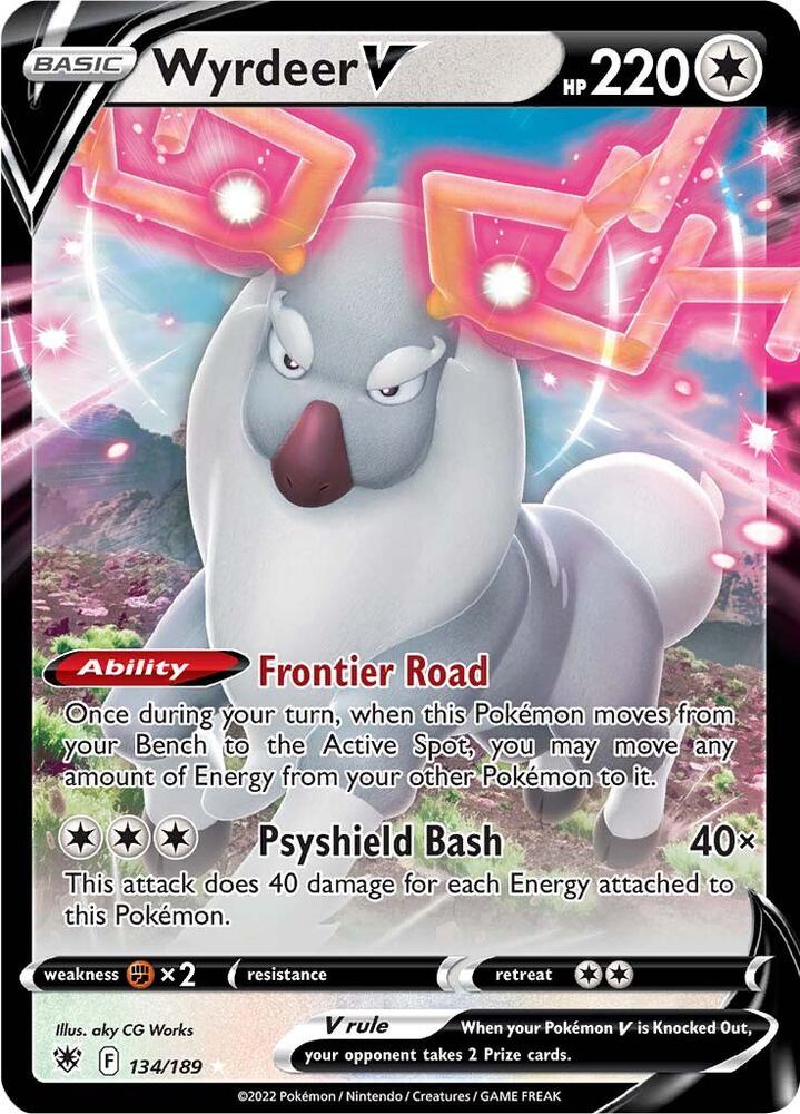 Wyrdeer V 134/189 Holofoil — Astral Radiance Pokémon card