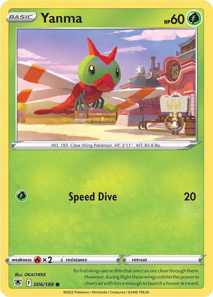 Yanma 006/189 — Astral Radiance Pokémon card