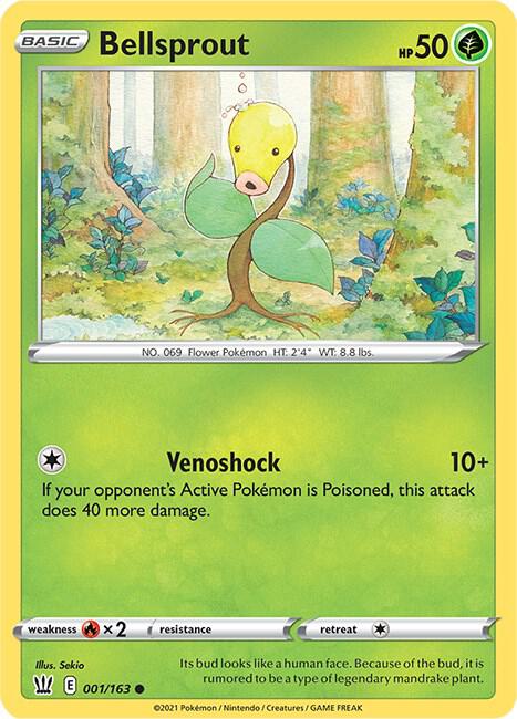Pokemon - Battle Styles - Bellsprout - 001/163 - Reverse Holofoil