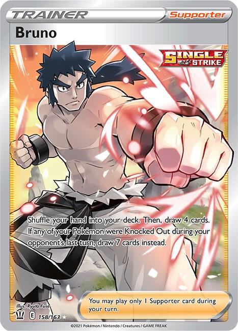 Bruno 158/163 Holofoil — Battle Styles Pokémon card