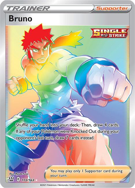 Bruno 172/163 Holofoil — Battle Styles Pokémon card