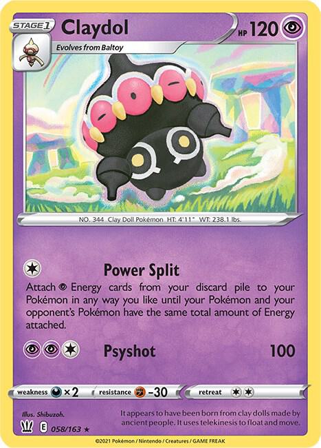 Claydol 058/163 Reverse Holofoil — Battle Styles Pokémon card