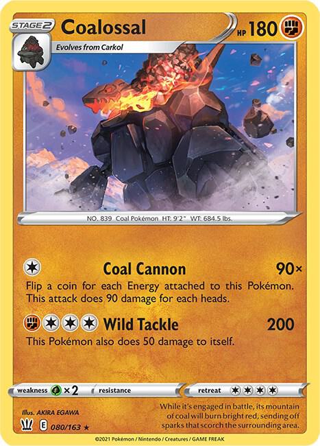 Coalossal 080/163 Holofoil — Battle Styles Pokémon card