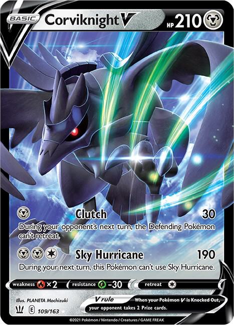 Corviknight V 109/163 Holofoil — Battle Styles Pokémon card