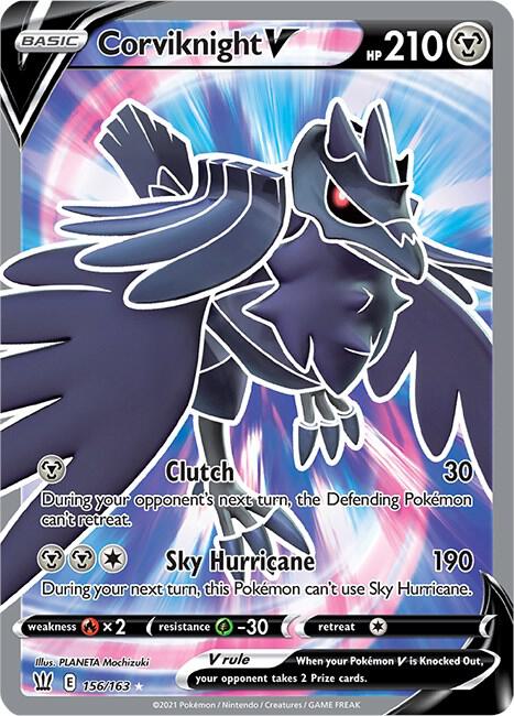 Corviknight V 156/163 Holofoil — Battle Styles Pokémon card
