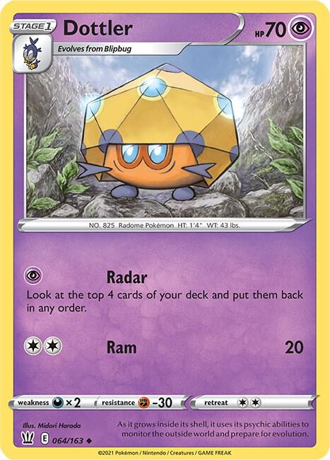 Pokemon - Battle Styles - Dottler - 064/163 - Reverse Holofoil