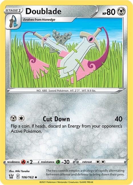 Doublade 106/163 Reverse Holofoil — Battle Styles Pokémon card