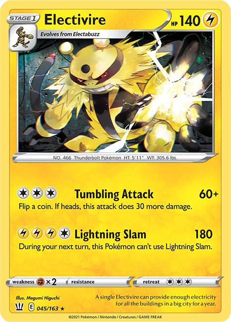 Electivire 045/163 Reverse Holofoil — Battle Styles Pokémon card