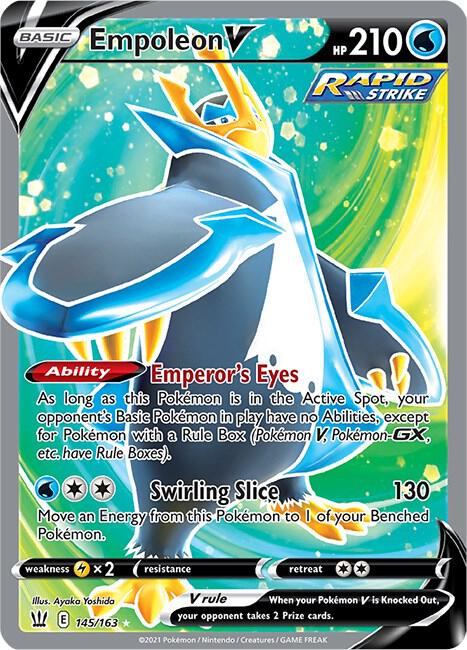 Empoleon V 145/163 Holofoil — Battle Styles Pokémon card