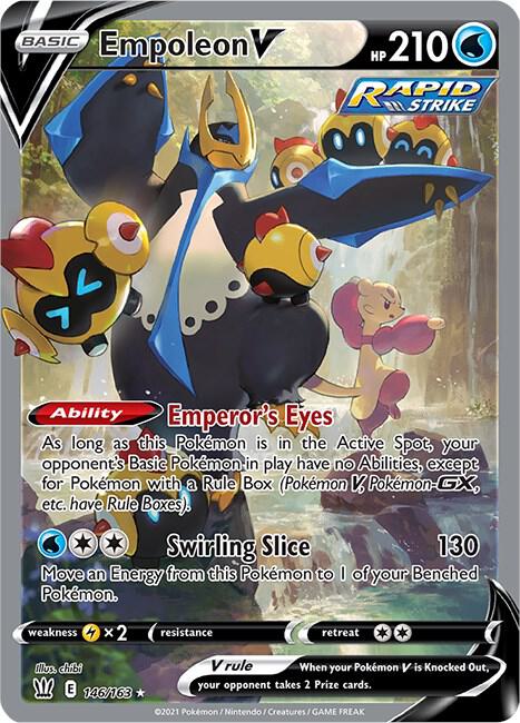 Empoleon V 146/163 Holofoil — Battle Styles Pokémon card