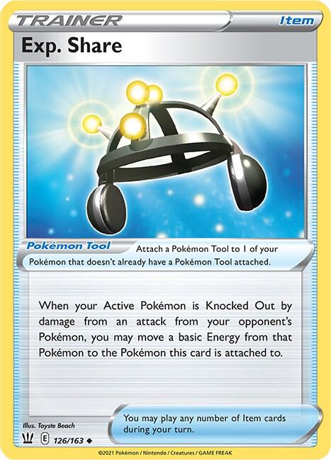 Exp. Share 126/163 Reverse Holofoil — Battle Styles Pokémon card