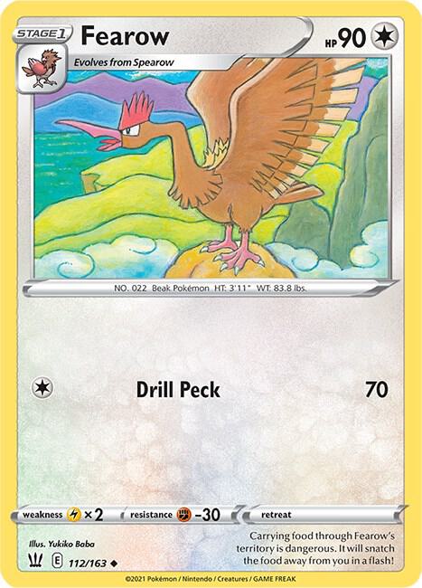 Fearow 112/163 — Battle Styles Pokémon card