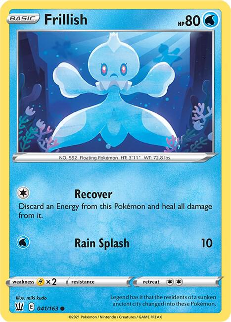 Frillish 041/163 Reverse Holofoil — Battle Styles Pokémon card