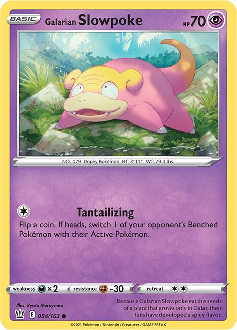 Galarian Slowpoke 054/163 — Battle Styles Pokémon card