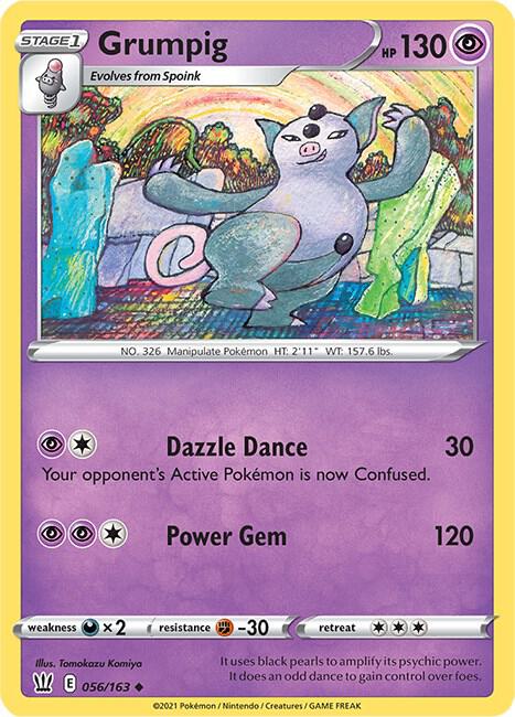 Grumpig 056/163 — Battle Styles Pokémon card