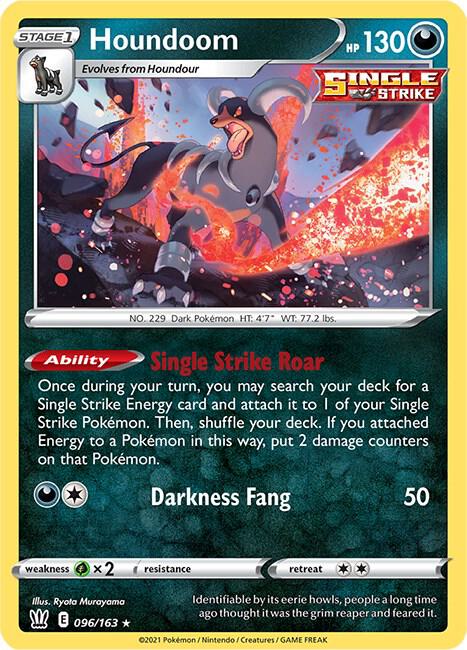Houndoom 096/163 Holofoil — Battle Styles Pokémon card