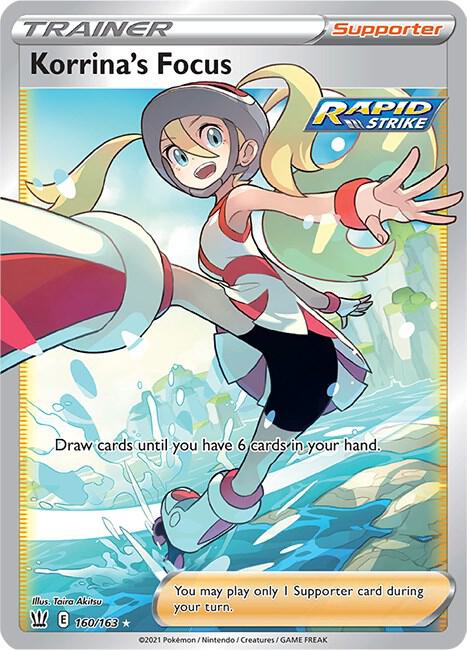 Korrina's Focus 160/163 Holofoil — Battle Styles Pokémon card
