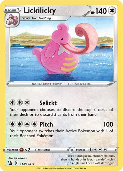 Lickilicky 114/163 Reverse Holofoil — Battle Styles Pokémon card