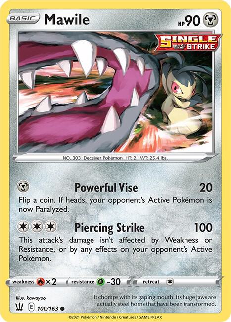 Mawile 100/163 — Battle Styles Pokémon card