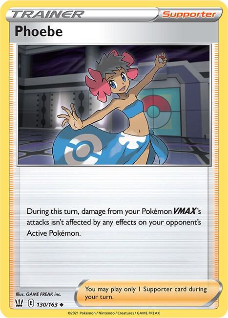 Phoebe 130/163 Reverse Holofoil — Battle Styles Pokémon card