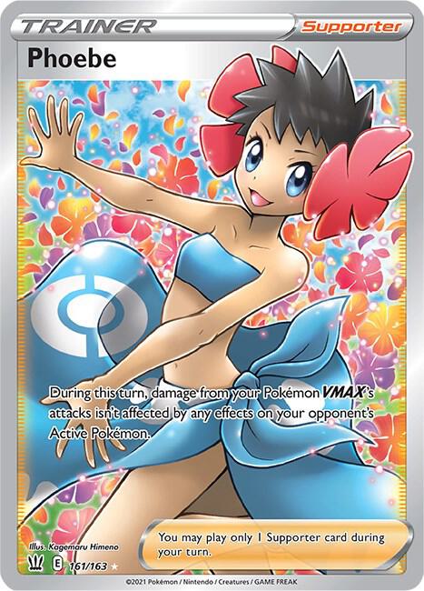 Phoebe 161/163 Holofoil — Battle Styles Pokémon card