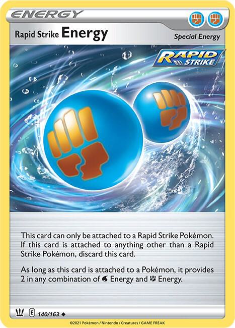 Rapid Strike Energy 140/163 Reverse Holofoil — Battle Styles Pokémon card