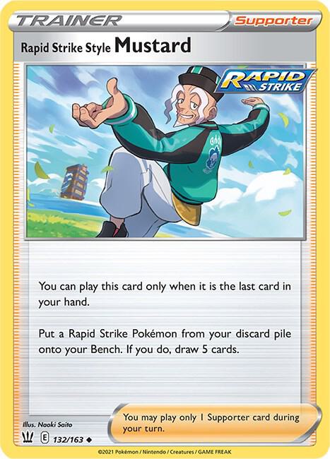 Rapid Strike Style Mustard 132/163 Reverse Holofoil — Battle Styles Pokémon card