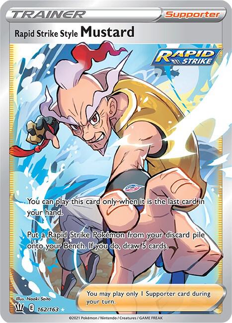 Rapid Strike Style Mustard 162/163 Holofoil — Battle Styles Pokémon card