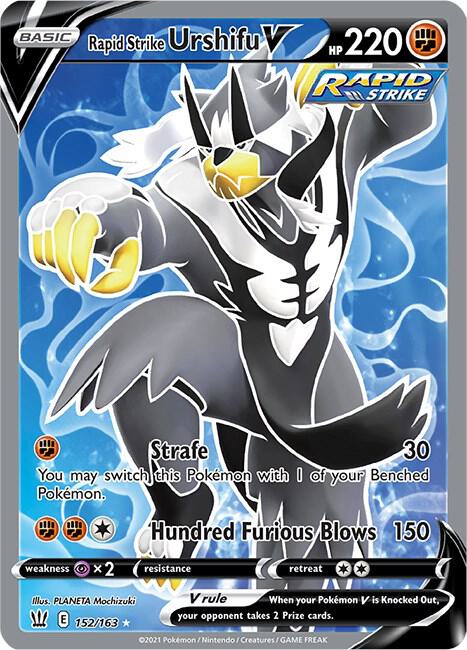 Rapid Strike Urshifu V 152/163 Holofoil — Battle Styles Pokémon card