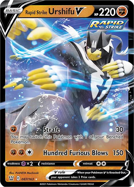 Rapid Strike Urshifu V 087/163 Holofoil — Battle Styles Pokémon card