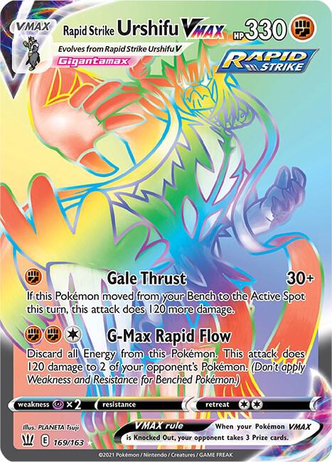 Rapid Strike Urshifu VMAX 169/163 Holofoil — Battle Styles Pokémon card