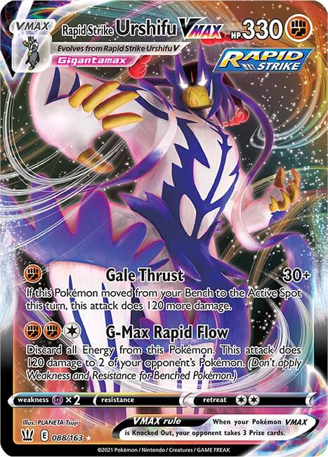 Rapid Strike Urshifu VMAX 088/163 Holofoil — Battle Styles Pokémon card