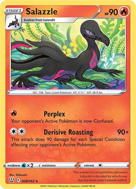Pokemon - Battle Styles - Salazzle - 028/163 - Reverse Holofoil