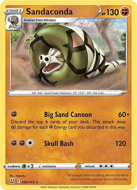Sandaconda 082/163 Reverse Holofoil — Battle Styles Pokémon card