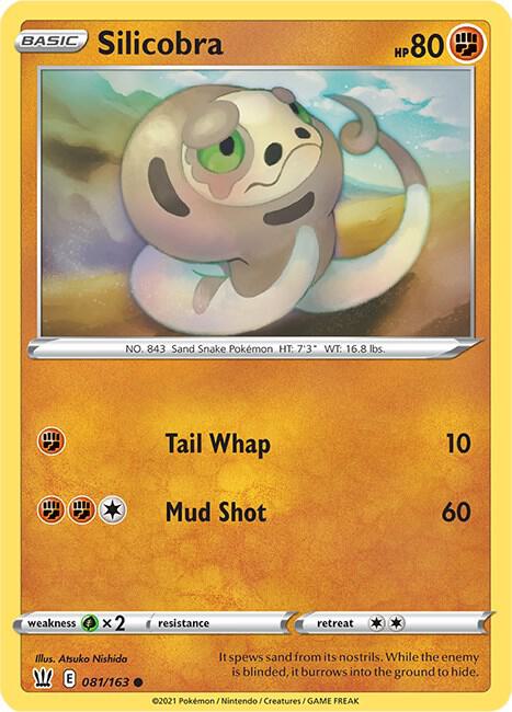 Silicobra 081/163 — Battle Styles Pokémon card