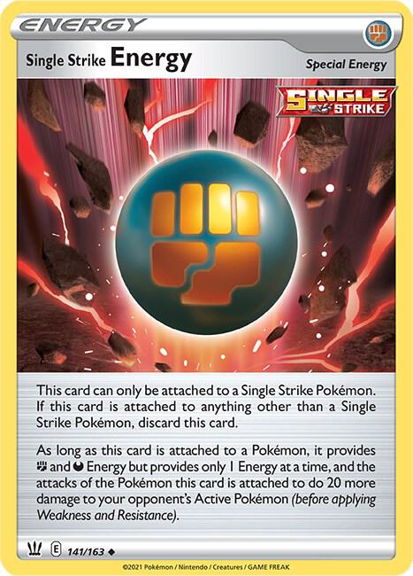 Single Strike Energy 141/163 — Battle Styles Pokémon card