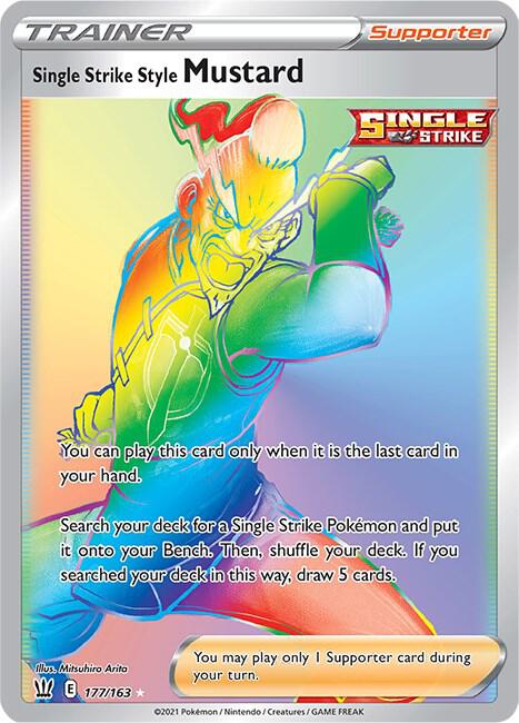 Single Strike Style Mustard 177/163 Holofoil — Battle Styles Pokémon card