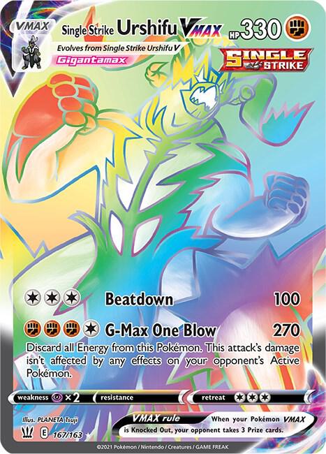 Single Strike Urshifu VMAX 167/163 Holofoil — Battle Styles Pokémon card