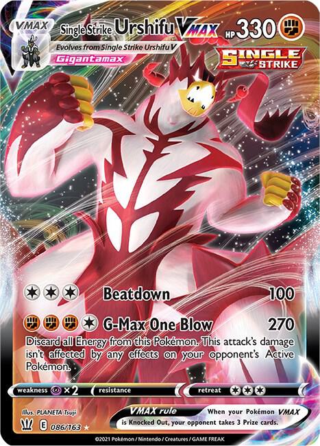Single Strike Urshifu VMAX 086/163 Holofoil — Battle Styles Pokémon card