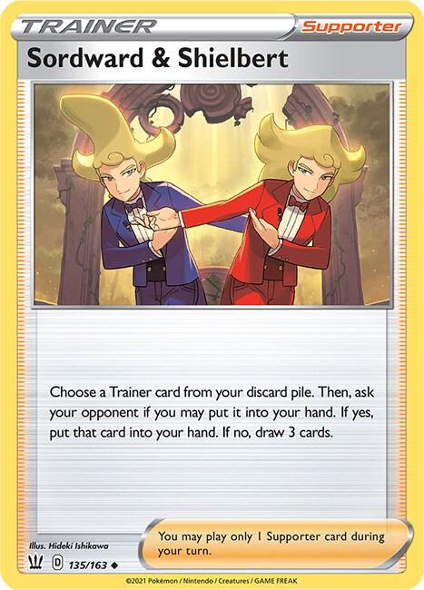 Sordward & Shielbert 135/163 — Battle Styles Pokémon card