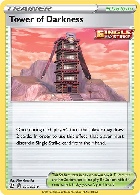 Tower of Darkness 137/163 Reverse Holofoil — Battle Styles Pokémon card