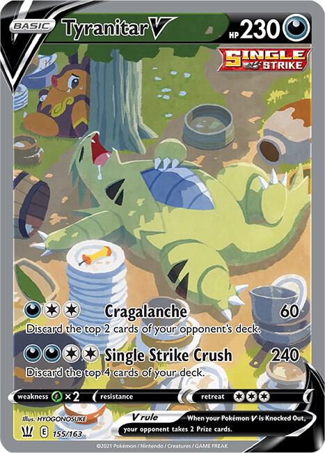 Pokemon - Battle Styles - Tyranitar V - 155/163 - Holofoil