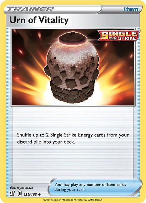 Urn of Vitality 139/163 Reverse Holofoil — Battle Styles Pokémon card