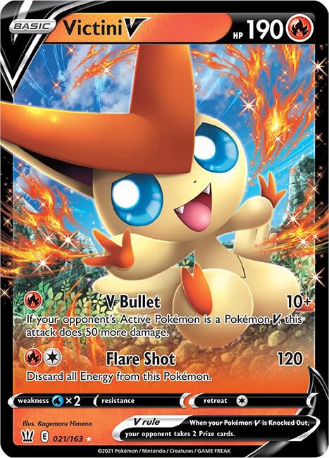 Victini V 021/163 Holofoil — Battle Styles Pokémon card