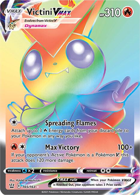 Victini VMAX 165/163 Holofoil — Battle Styles Pokémon card